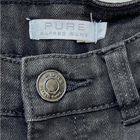 PURE By Alfred Sung Black Jeans Straight Leg Mid-Rise Classic 5 Pocket - Picture 4 of 14